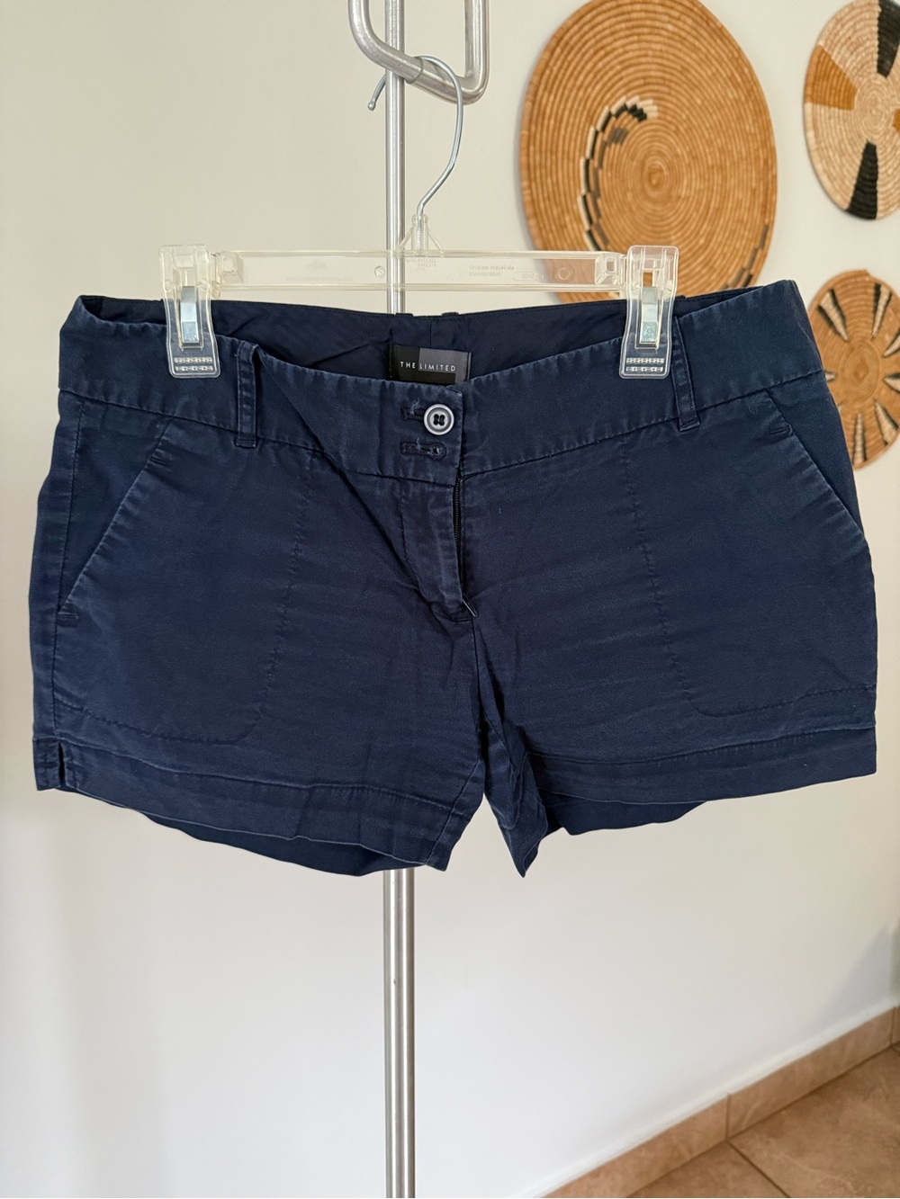 Two pairs of Limited Navy Cotton Blend Women’s Shorts